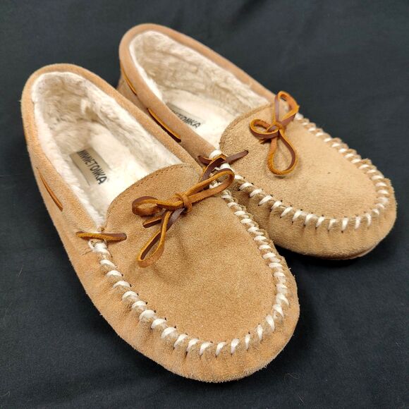 ♡ Minnetonka ♡ Petra Trapper Moccasins in Cinnamon - Picture 1 of 5